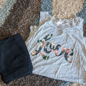 ❤️Black Maternity pants & 🌈LOVE maternity tank